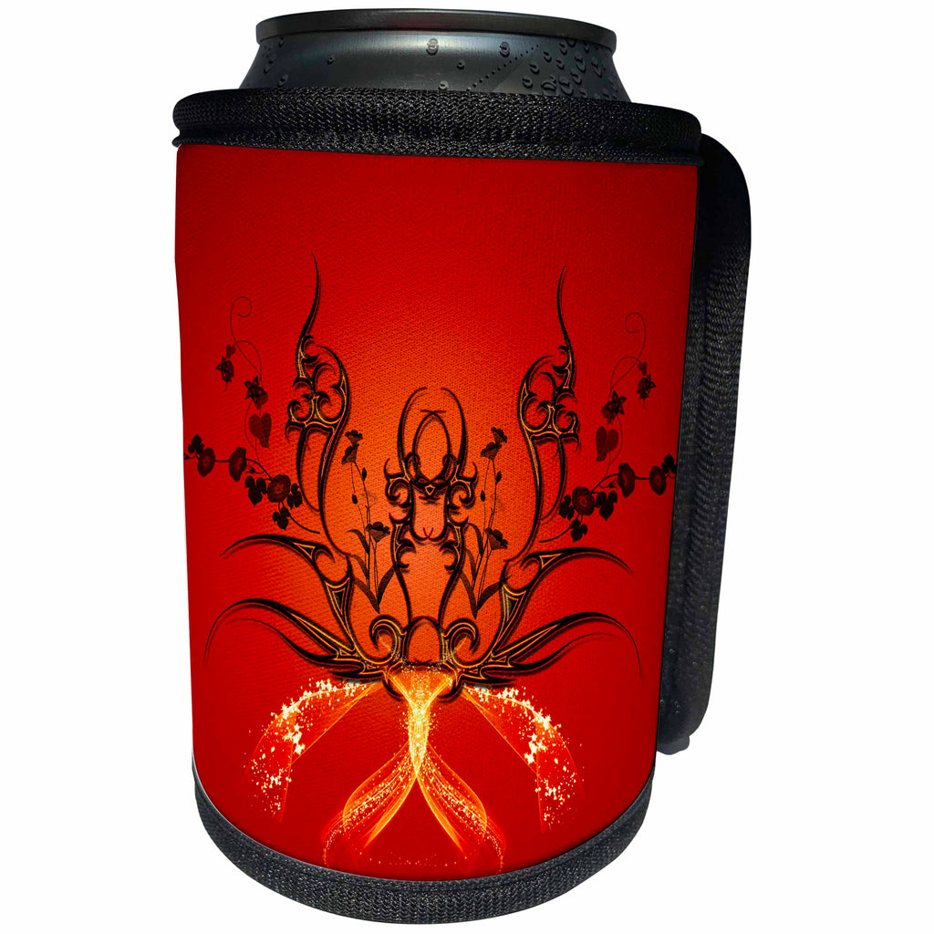 3dRose Heike Köhnen Design Decorative - Wonderful decorative tribal elements and light effects - Can Cooler Bottle Wrap (cc_243078)