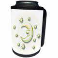 3dRose Houk Digital Design for kids - Moon with stars around on white background - Can Cooler Bottle Wrap (cc_24308)
