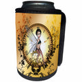 3dRose Heike Köhnen Design Steampunk - Little steampunk fairy with gears and clock - Can Cooler Bottle Wrap (cc_243106)
