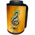 3dRose Heike Köhnen Design Music - Decorative clef with fairies and floral elements - Can Cooler Bottle Wrap (cc_243114)
