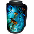 3dRose Heike Köhnen Design Sea Life - Wonderful jellyfish with bubbles - Can Cooler Bottle Wrap (cc_243123)