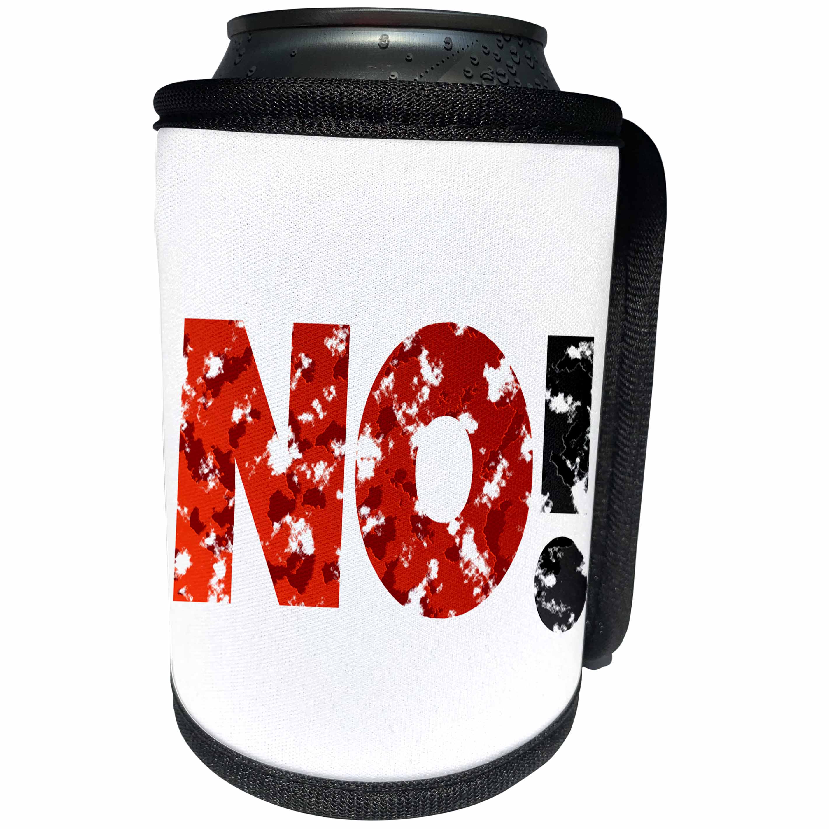 3dRose Houk Digital Design Symbols - NO! Grunge Sign on white background - Can Cooler Bottle Wrap (cc_24313)