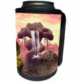 3dRose Heike Köhnen Design Fantasy - Fantasy landscape with awesome rock and waterfall - Can Cooler Bottle Wrap (cc_243134)