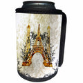 3dRose Heike Köhnen Design Sign Symbol - Eiffel tower with black roses - Can Cooler Bottle Wrap (cc_243135)