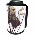 3dRose Taiche - Vector - Men - Vector of a Spindly Bearded Man - Can Cooler Bottle Wrap (cc_243158)