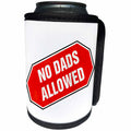 3dRose Houk Digital Design Symbols - No Dads Allowed old red sign on white background - Can Cooler Bottle Wrap (cc_24316)
