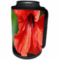 3dRose Taiche - Photography - Hibiscus - Red Petal and Anther with Pistil of Hibiscus Flower - Can Cooler Bottle Wrap (cc_243162)