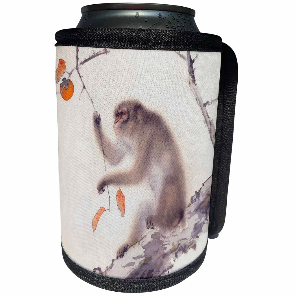3dRose Taiche - Vector - Monkey - Monkey After Hashimoto Kansetsu - Can Cooler Bottle Wrap (cc_243216)