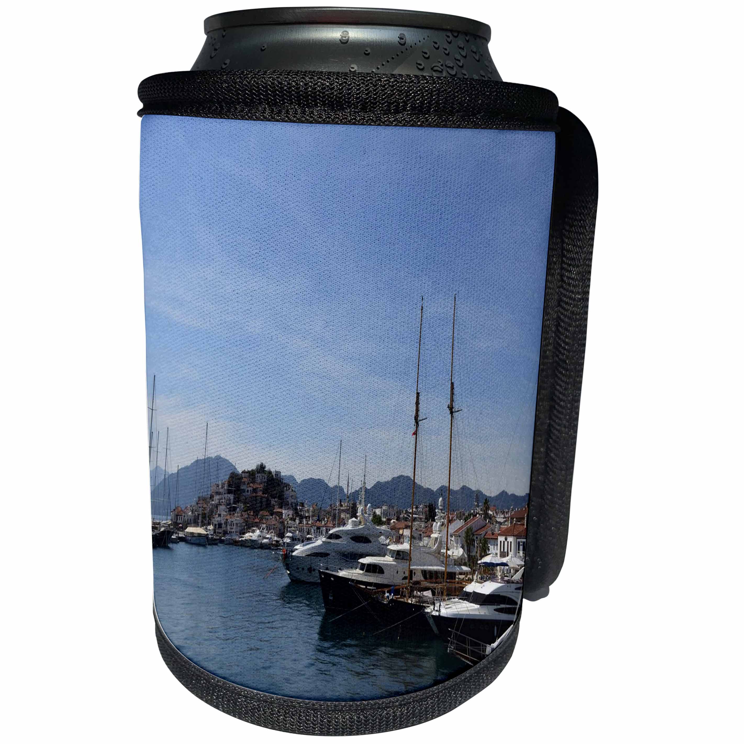 3dRose Taiche - Photography - Turkey - Marmaris Netsel Yachting Marina - Can Cooler Bottle Wrap (cc_243223)