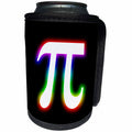 3dRose Houk Digital Design Symbols - Pi Symbol glowing on black background - Can Cooler Bottle Wrap (cc_24323)