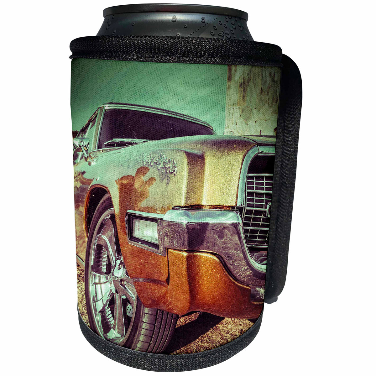 3dRose RinaPiro - Transportation - Classic car. American car. - Can Cooler Bottle Wrap (cc_243253)