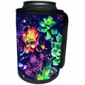 3dRose Phil Perkins - Nature - Colorful Plants - macro and vibrant photograph of succulent plant - Can Cooler Bottle Wrap (cc_243451)
