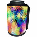 3dRose Phil Perkins - Abstract - Painting Light To Shapes - colorful artistic abstract with textures - Can Cooler Bottle Wrap (cc_243461)