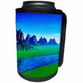 3dRose Phil Perkins - Nature - Mountain River Landscape - vibrant landscape of rocky mountain range - Can Cooler Bottle Wrap (cc_243464)