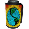 3dRose Phil Perkins - Space - Abstract Planet Earth Pop Art - third rock from the sun in abstract color - Can Cooler Bottle Wrap (cc_243465)