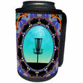 3dRose Phil Perkins - Disc Golf - Disc Golf Abstract Basket - colorful mandala disc golf graphic design - Can Cooler Bottle Wrap (cc_243470)
