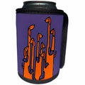3dRose All Smiles Art Pets - Cute Funny Dachshund Dogs Reflections Abstract Art - Can Cooler Bottle Wrap (cc_243483)