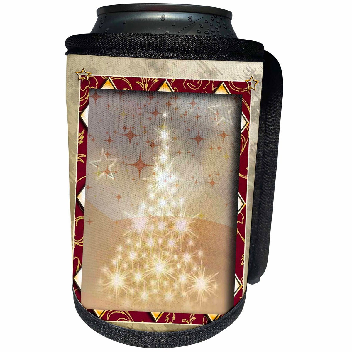 3dRose Beverly Turner Christmas Design - Tree of Lights - Can Cooler Bottle Wrap (cc_24350)