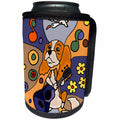 3dRose All Smiles Art Pets - Funny Cute Cavalier King Charles Spaniel Playing Guitar Art - Can Cooler Bottle Wrap (cc_243514)