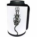 3dRose All Smiles Art Pets - Funny Grey Tiger Cat Raking Claws Trying to gain Hold - Can Cooler Bottle Wrap (cc_243517)
