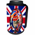 3dRose Florene Decorative III - Image of Famous British Symbols On UK Flag - Can Cooler Bottle Wrap (cc_243546)