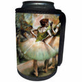 3dRose Florene Degas Ballerinas - Image of Degas Ballerinas Wait Their Turn In Peach Green - Can Cooler Bottle Wrap (cc_243552)