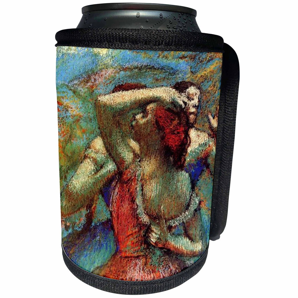3dRose Florene Degas Ballerinas - Image of Degas Painting Of Ballerinas Close Up Dancing - Can Cooler Bottle Wrap (cc_243555)