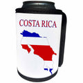 3dRose Florene Maps In Exotic Outline - Image of Exotic Costa Rica Map In Flag Colors - Can Cooler Bottle Wrap (cc_243560)