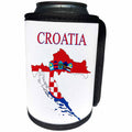 3dRose Florene Maps In Exotic Outline - Image of Exotic Croatia Map In Flag Colors And Symbols - Can Cooler Bottle Wrap (cc_243561)