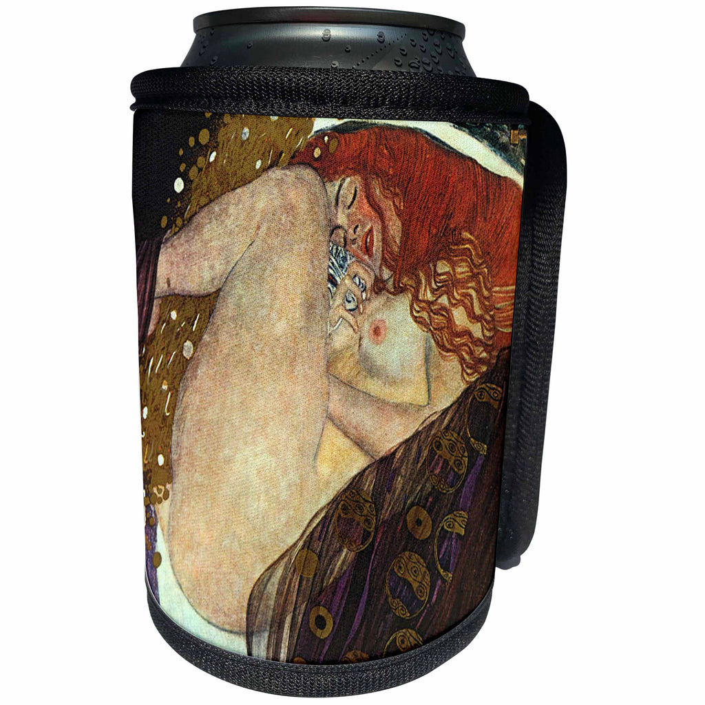 3dRose Florene Gustav Klimt Art - Image of Klimt Famous Painting Danae PD-US - Can Cooler Bottle Wrap (cc_243576)