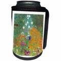 3dRose Florene Gustav Klimt Art - Image of Klimt Famous Painting Cottage Garden PD-US - Can Cooler Bottle Wrap (cc_243577)