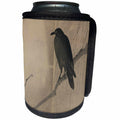 3dRose Florene Oriental - Image of Ancient Japanese Wood Cut Painting Of Blackbird - Can Cooler Bottle Wrap (cc_243580)