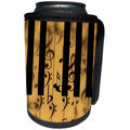 3dRose Florene Music - Image of Brown Notes On Sepia Keyboard - Can Cooler Bottle Wrap (cc_243587)
