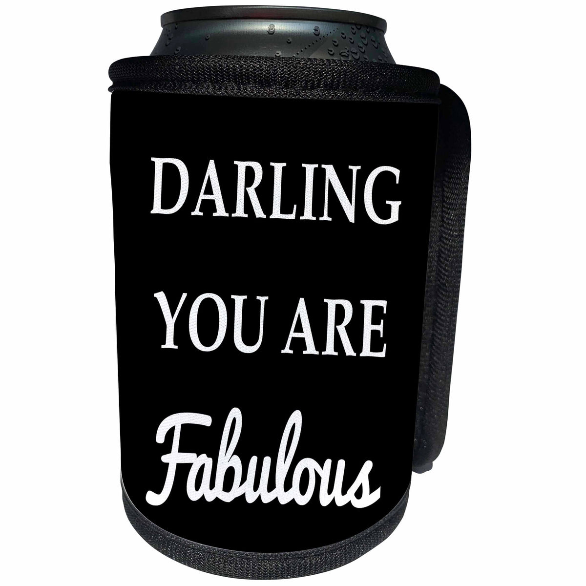 3dRose Tory Anne Collections Quotes - DARLING YOU ARE FABULOUS - Can Cooler Bottle Wrap (cc_243932)