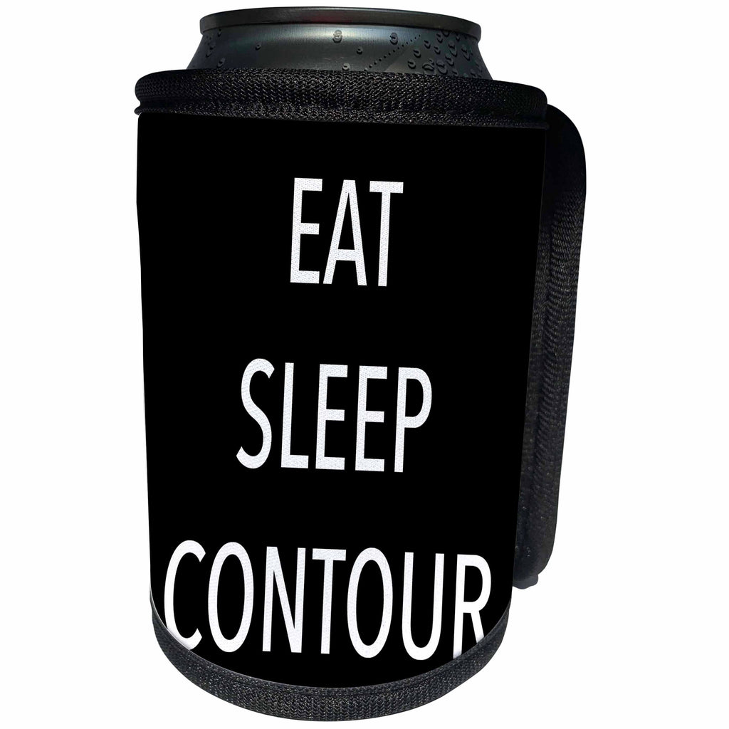 3dRose Tory Anne Collections Quotes - EAT SLEEP CONTOUR - Can Cooler Bottle Wrap (cc_243935)