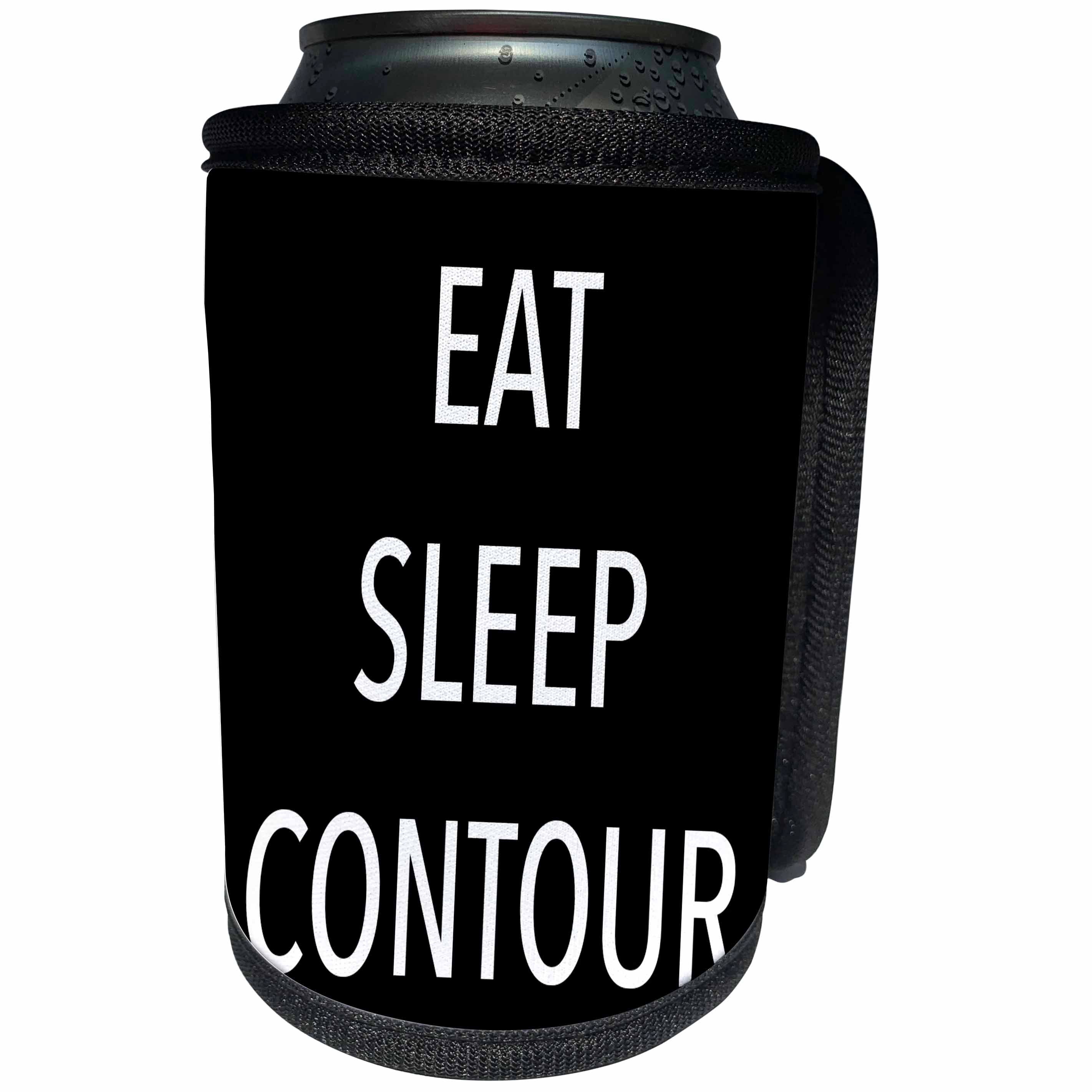 3dRose Tory Anne Collections Quotes - EAT SLEEP CONTOUR - Can Cooler Bottle Wrap (cc_243935)