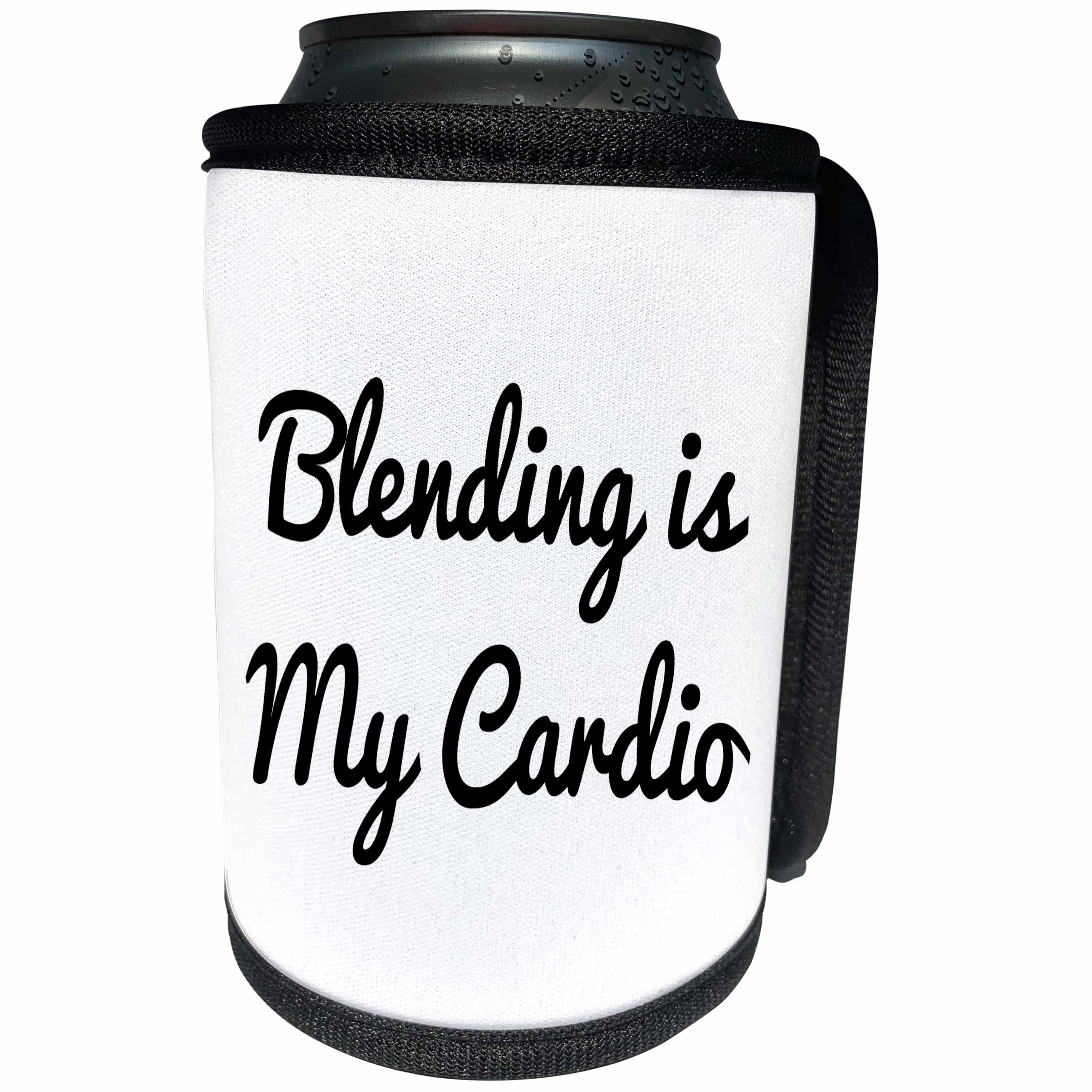 3dRose Tory Anne Collections Quotes - BLENDING IS MY CARDIO - Can Cooler Bottle Wrap (cc_243937)