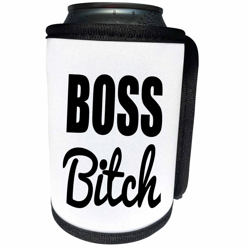 3dRose Tory Anne Collections Quotes - BOSS BITCH - Can Cooler Bottle Wrap (cc_243971)