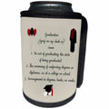 3dRose Beverly Turner Graduation Design - Definition of Graduation, Receiving Diploma, Cap, Gown, Balloons, Red - Can Cooler Bottle Wrap (cc_244196)