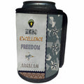 3dRose Beverly Turner Military Design - Cap, Hero, Excellence, Freedom, Jet Plane, Air Force - Can Cooler Bottle Wrap (cc_244253)