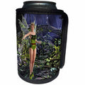 3dRose Boehm Graphics Fairytale - Dark Forest Fairy in Green - Can Cooler Bottle Wrap (cc_244275)