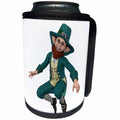 3dRose Boehm Graphics Holiday Saint Patricks Day - A Leaping Leprechaun dressed in Green - Can Cooler Bottle Wrap (cc_244281)