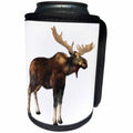 3dRose Boehm Graphics Animal - A Male Moose looking to the Left - Can Cooler Bottle Wrap (cc_244286)