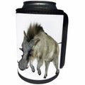 3dRose Boehm Graphics Animal - A Wild Warthog Running to the Right - Can Cooler Bottle Wrap (cc_244289)
