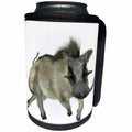 3dRose Boehm Graphics Animal - A Wild Warthog Running to the Left - Can Cooler Bottle Wrap (cc_244291)