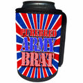 3dRose Doreen Erhardt Patriotic - Purebred Army Brat Stars and Stripes with Red White and Blue Starburst - Can Cooler Bottle Wrap (cc_244685)