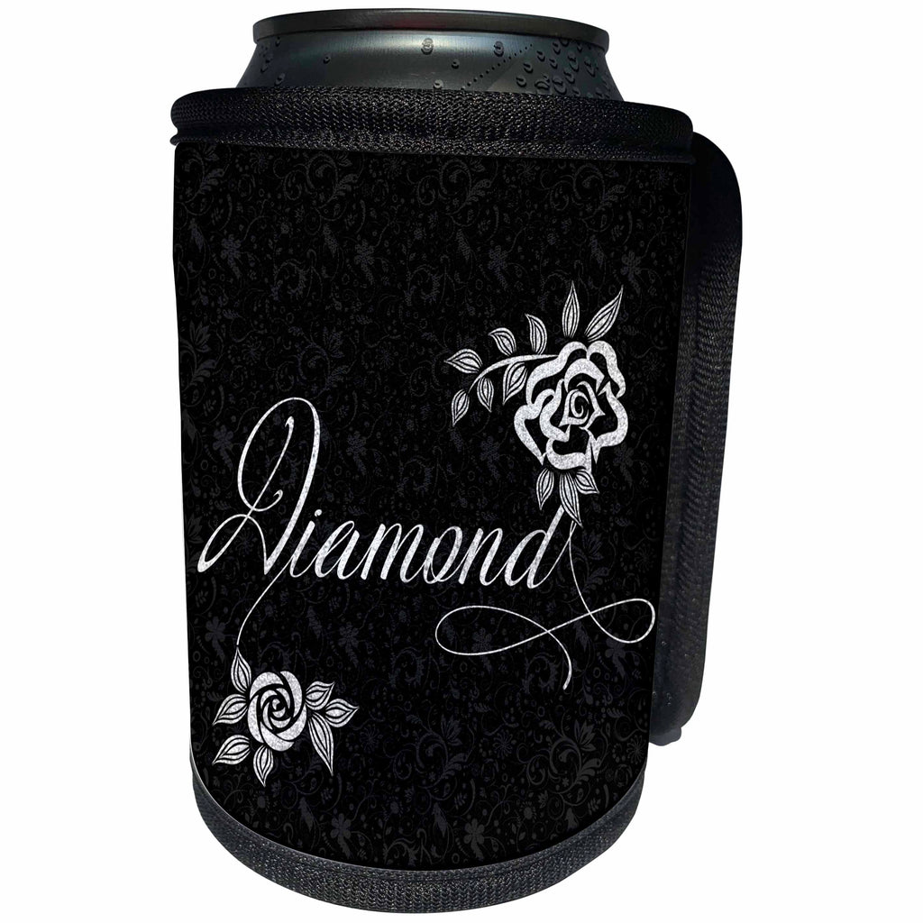 3dRose Doreen Erhardt Wedding Collection - Sixty Years Diamond Wedding Anniversary or Business Anniversary - Can Cooler Bottle Wrap (cc_244690)