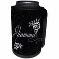 3dRose Doreen Erhardt Wedding Collection - Sixty Years Diamond Wedding Anniversary or Business Anniversary - Can Cooler Bottle Wrap (cc_244690)