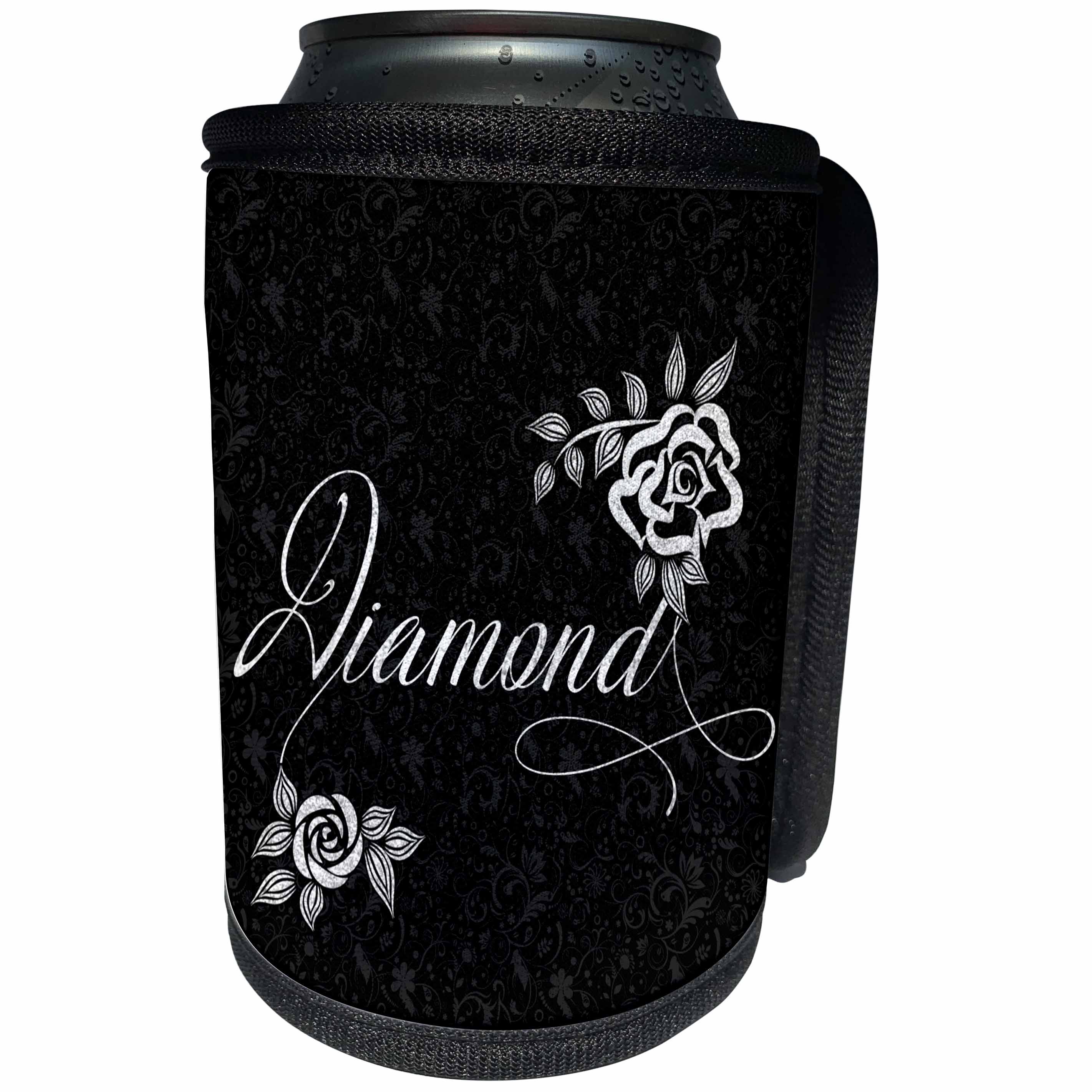 3dRose Doreen Erhardt Wedding Collection - Sixty Years Diamond Wedding Anniversary or Business Anniversary - Can Cooler Bottle Wrap (cc_244690)