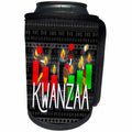 3dRose Doreen Erhardt Kwanzaa - Kwanzaa African American Dancers and Kinara Candles - Can Cooler Bottle Wrap (cc_244707)